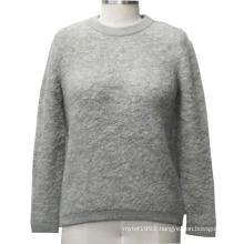 Casual Round Neck Pullover Knitted Sweater for Women